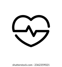 Heartbeat icon in trendy flat style isolated on white background. Heartbeat silhouette symbol for your website design, logo, app, UI. Vector illustration, EPS10.