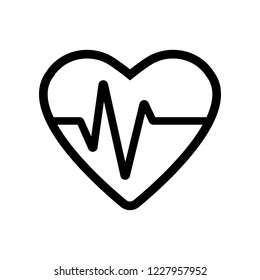 Heartbeat icon vector