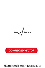  heartbeat icon, vector