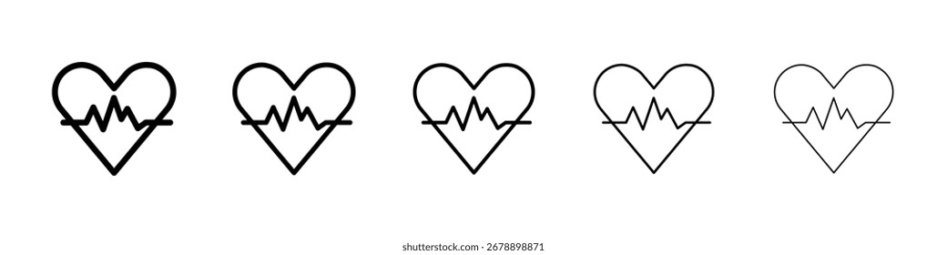 Heartbeat icon vector collection. EPS 10