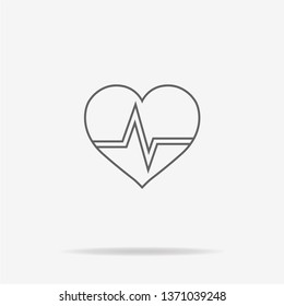 Heartbeat icon. Vector concept illustration for design.