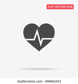Heartbeat icon. Vector concept illustration for design.