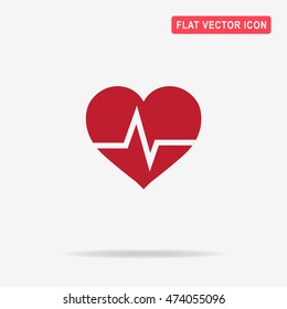 Heartbeat icon. Vector concept illustration for design.