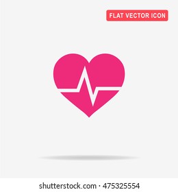 Heartbeat icon. Vector concept illustration for design.