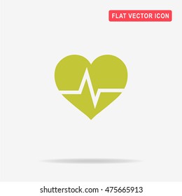 Heartbeat icon. Vector concept illustration for design.