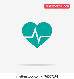 Heartbeat icon. Vector concept illustration for design.