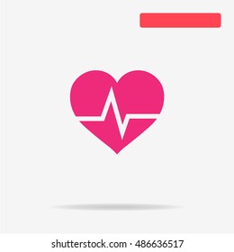 Heartbeat icon. Vector concept illustration for design.