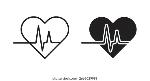 Heartbeat icon vector design element logo template