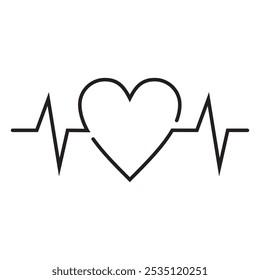 heartbeat icon vector design. heart health vector