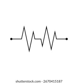 Diseño del Vector del icono del latido del corazón aislado en el fondo blanco
