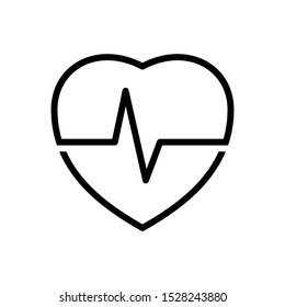 Heartbeat icon vector design template on the white background