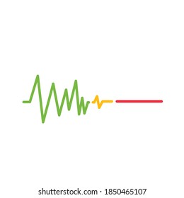 plantilla de diseño de ilustración de vector de icono de latido de corazón