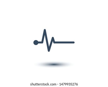 Heartbeat icon vector illustration EPS 10. Heart, pulse symbol