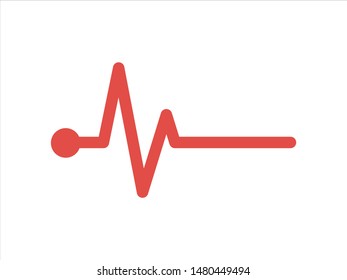 Heartbeat icon vector illustration EPS 10. Heart, pulse symbol