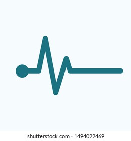 Heartbeat icon vector illustration EPS 10. Heart, pulse symbol