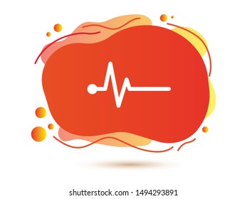 Heartbeat icon vector illustration EPS 10. Heart, pulse symbol