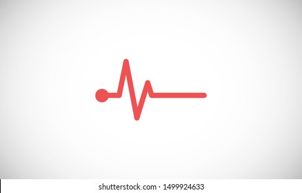 Heartbeat icon vector illustration EPS 10. Heart, pulse symbol