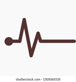 Heartbeat icon vector illustration EPS 10. Heart, pulse symbol