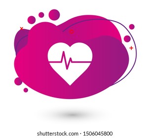 Heartbeat icon vector illustration EPS 10. Heart, pulse symbol