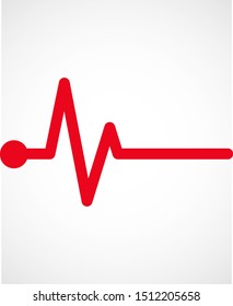 Heartbeat icon vector illustration EPS 10. Heart, pulse symbol