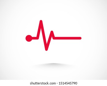 Heartbeat icon vector illustration EPS 10. Heart, pulse symbol