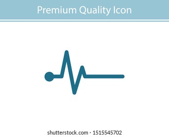 Heartbeat icon vector illustration EPS 10. Heart, pulse symbol