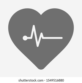 Heartbeat icon vector illustration EPS 10. Heart, pulse symbol