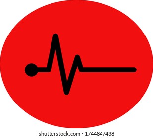 Heartbeat icon vector illustration EPS 10. Heart, pulse symbol