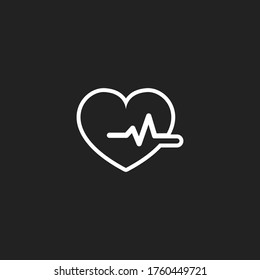 heartbeat Icon. Vector illustration EPS 10.