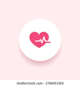 heartbeat Icon. Vector illustration EPS 10.