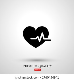 heartbeat Icon. Vector illustration EPS 10.