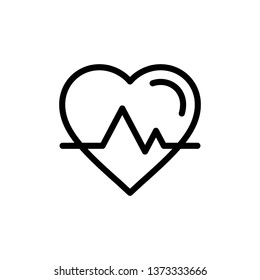heartbeat Icon Vector Illustration Logo Template