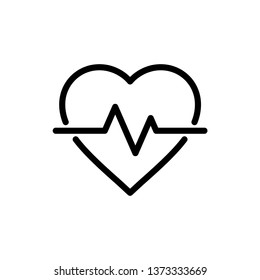 heartbeat Icon Vector Illustration Logo Template