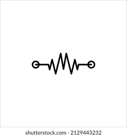 Heartbeat-Symbol für Vektorgrafik-Logo-Vorlage auf weißem Hintergrund