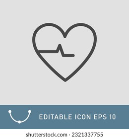 heartbeat Icon Vector Illustration Logo Template. editable file eps10 