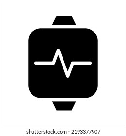 icono de latido de corazón. Ilustración vectorial sobre fondo blanco. Signo de latido en diseño plano.