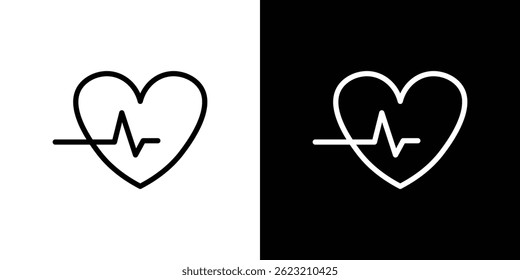 Heartbeat icon vector illustration for web and mobile