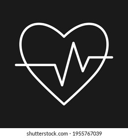 Imagen vectorial de icono de latido. Puede ser utilizado para uso médico. Adecuado para aplicaciones móviles, aplicaciones web y medios impresos.