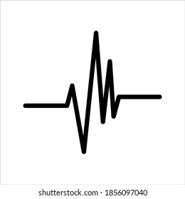 heartbeat icon vector isolated on white background