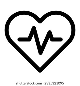 plantilla de diseño del logotipo del icono de latido de corazón