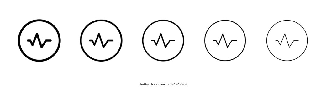 Heartbeat icon Vector logo sign