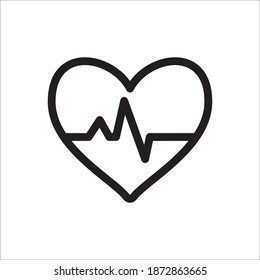 Vorlage für Heartbeat-Symbol für Vektorgrafiken-Logo