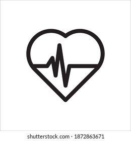 Ilustración de la plantilla del logotipo del vector de iconos de latido