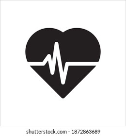Heartbeat Icon Vector Logo Template Illustration