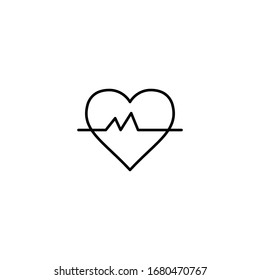Herzschlag Symbol-Vektorillustration-Rahmenstil für Ihr Design