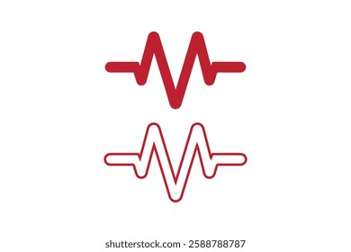 heartbeat icon vector silhouette isolated in white background