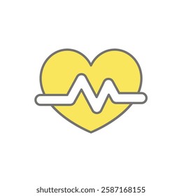 Heartbeat icon vector stock illustration