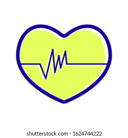Heartbeat icon vector symbol design