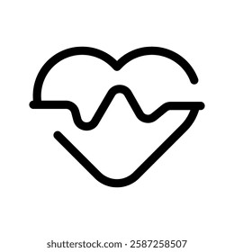 Heartbeat Icon Vector Symbol Design Illustration