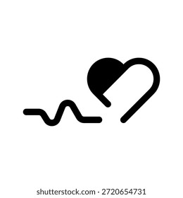 Ilustración de diseño de símbolo de Vector de icono de ritmo cardíaco